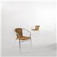 Bolero Aluminium and Natural Wicker Chair (4 pack)