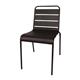 Bolero Amalfi Slatted Steel Side Chairs Black (4 pack)
