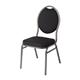 Bolero Oval Back Banquet Chairs Grey & Black (4 Pack)