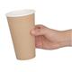 Fiesta Recyclable Single Wall Takeaway Coffee Cups Kraft 455ml / 16oz (1000 Pack)