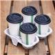 Vegware Moulded Pulp Fibre Splitable 4-Cup Carry Trays (160 Pack)