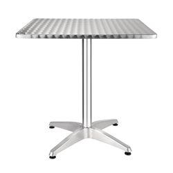 Bolero Square Stainless Steel Bistro Table 700mm