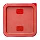 Hygiplas Square Food Storage Container Lid Red Small