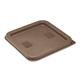Hygiplas Square Food Storage Container Lid Brown Small