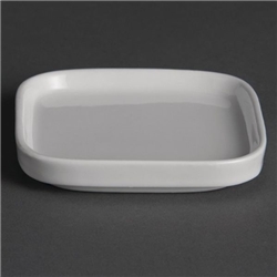 Olympia Whiteware Flat Miniature Dishes 93mm (12 Pack)