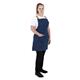 Southside Short Length X-Cross Back Bib Apron Denim Blue with Tan Ties
