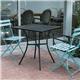 Bolero Black Steel Patterned Square Bistro Table 700mm