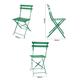 Bolero Perth Forest Green Pavement Style Steel Folding Chairs (2 Pack)