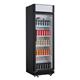 CaterBase Upright Display Cooler Black with Light Box - 354Ltr