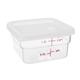 Hygiplas Polycarbonate Square Food Storage Container Lid White Small