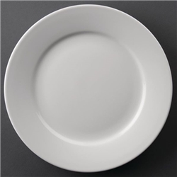 Olympia Athena Wide Rimmed Plates 228mm/9" White (12 Pack)