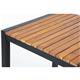 Bolero Square Steel and Acacia Bar Table 600mm