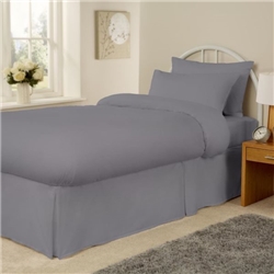 Mitre Essentials Spectrum Flat Sheet Grey Single