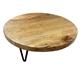 Olympia Round Display Stand Mango Wood with Metal Legs 250x80mm