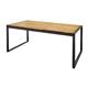 Bolero Acacia Wood and Steel Rectangular Industrial Table 1800mm