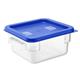Hygiplas Square Food Storage Container Lid Blue Small