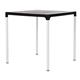 Black Square Table with Aluminium Legs 750mm