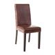 Bolero Faux Leather Dining Chair Antique Brown (2 pack)