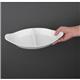 Olympia Whiteware Divided Oval Eared Dishes 295x155mm (6 pack)