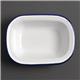 Olympia Enamel Pie Dishes Rectangular 180 x 135mm (6 Pack)