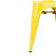 Bolero Bistro Steel Side Chairs Yellow (4 pack)