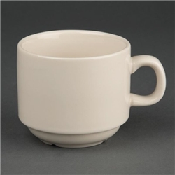 Olympia Ivory Stacking Tea Cups 206ml 7.5oz (12 Pack)