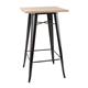 Bolero Bistro Bar Table with Wooden Top Black