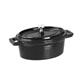 Vogue Cast Iron Oval Mini Pot Black