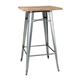 Bolero Bistro Bar Table with Wooden Top Galvanised Steel (Single)