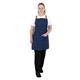 Southside Short Length X-Cross Back Bib Apron Denim Blue with Tan Ties