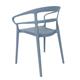 Bolero Mateo Café Chairs Slate Blue (2 pack)