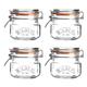 Kilner Square Clip Top Jar 0.5Ltr (4 Pack)    
