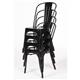 Bolero Bistro Steel Side Chairs Black (4 pack)