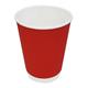 Fiesta Recyclable Coffee Cups Ripple Wall Red 340ml / 12oz (500 Pack)