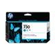 HP 730 DesignJet Ink Cartridge 130-ml Cyan P2V62A