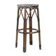 Bolero Parisian Style PE Rattan Bar Stools Black Dot Mix (2 Pack)