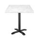 Bolero Square Marble Effect Tabletop White 600mm