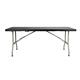 Bolero Rectangular Centre Folding Utility Table Black 6ft (Single)