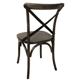 Bolero Wooden Dining Chair with Metal Cross Backrest Walnut Finish (2 pack)