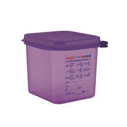 Araven Allergen Polypropylene 1/6 Gastronorm Food Container Purple 2.6Ltr