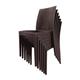 Bolero PP Rattan Bistro Side Chairs Brown (4 Pack)