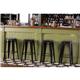 Bolero Bistro Steel High Stool Black (4 pack)