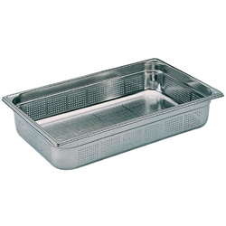 Matfer Bourgeat Stainless Steel Perforated 1/1 Gastronorm Tray 150mm