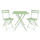 Bolero Perth Light Green Pavement Style Steel Folding Chairs (2 pack)