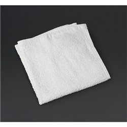 Mitre Essentials Carnival Face Cloth White (10 Pack)