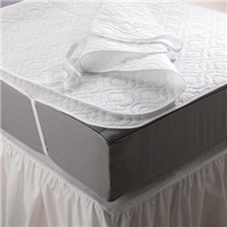 Mitre Essentials Quilted Polyproplene Mattress Protector Single Zip Link Left