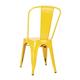 Bolero Bistro Steel Side Chairs Yellow (4 pack)