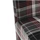 Bolero Austin Dining Chairs Grey Tartan (2 pack)