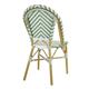 Bolero Parisian Style Rattan Side Chair Light Green (2 pack)