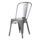 Bolero Bistro Steel Side Chairs Gun Metal Grey (4 pack)